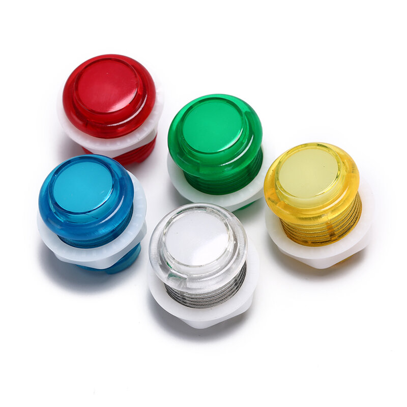 Botón de Arcade 24mm Led iluminado 5v botones Interruptor incorporado para Joystick Arcade