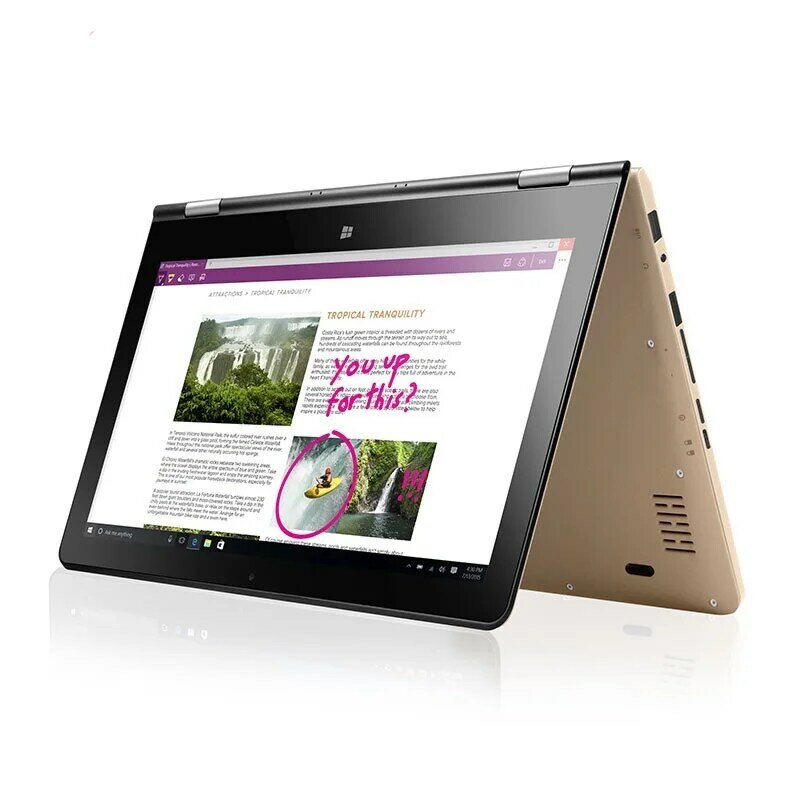 Notebook com tela sensível ao toque, 8gb, 11,6 foll, impressão digital, laptop, 360 graus