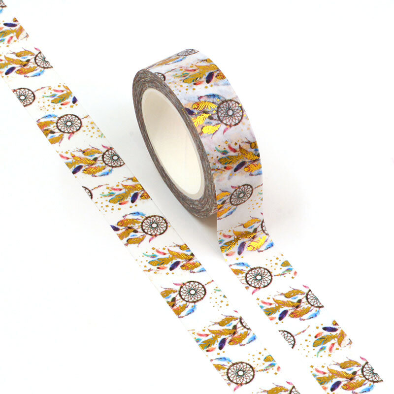 G266-G272  1PC Foil Washi Tape Scrapbooking Masking Adhesive Tapes 10m Paper Japanese Kawaii Stationery Stickers School Supplies