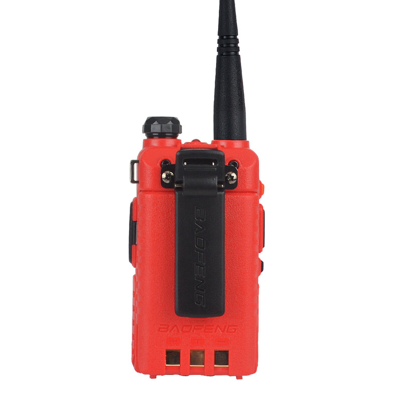 Baofeng uv 5r banda dupla vhf uhf fm portátil talkie walkie uv5r com fone de ouvido caso couro protetor
