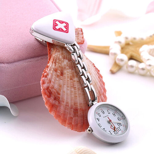 Modny zegarek okrągły pielęgniarka lekarz zegarek wiszący zegarek nowy zegarek damski panie kobiety lekarz medyczne zegarki świąteczne prezenty