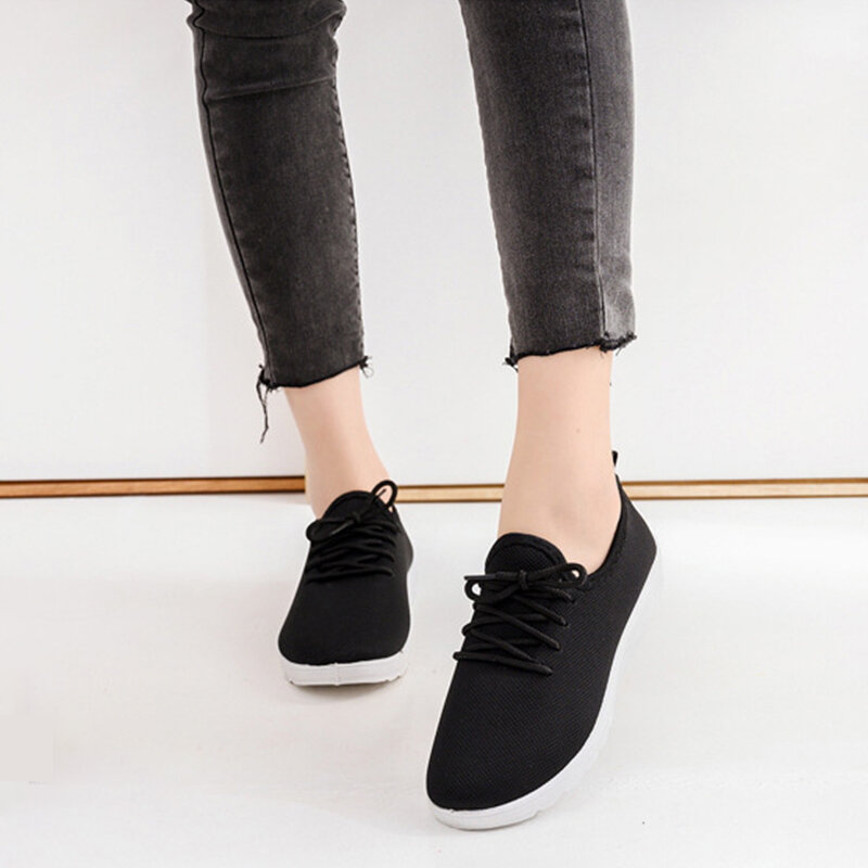 New Fashion Cloth Shoes Women's  Vigorous Sports Casual Single Shoes Stall Shoes Female Solid Color Casual Leisure Shoes Flats
