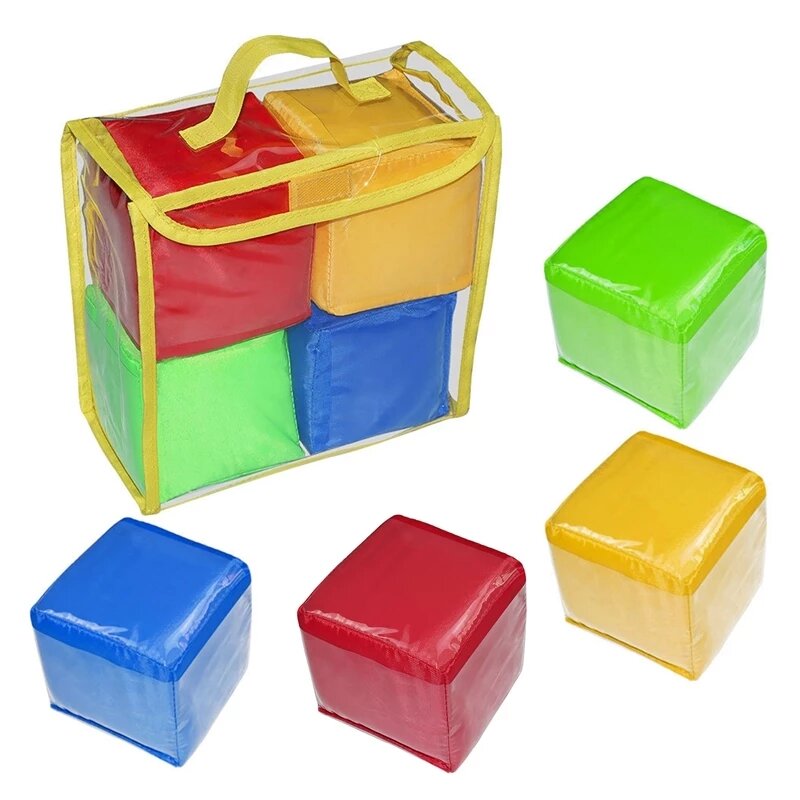 Neue Heiße DIY Bildung Würfel PVC Tasche Quadrate Cube Eltern-kind-Interaktion Foto Tasche Schaum Stacking Blocks Kid Lehre hilfe