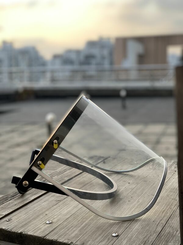 Алюминиевый кронштейн с откидной крышкой и 5 отверстиями, Прозрачный поликарбонатный щит для лица толщиной 0,060 дюйма