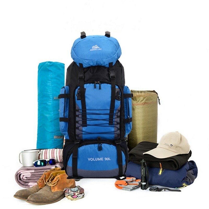 Sac à dos étanche de grande capacité pour l'extérieur, sac Blaso pour l'alpinisme, le camping, le trekking, la randonnée, le voyage et le sport, 90L