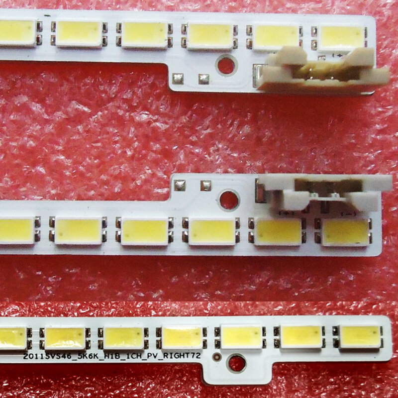 (Novo kit) 2 pçs * 72leds 510mm led backlight strip 2011svs46-5k6k-esquerda direita h1b 1ch para ua46d6000sj BN64-01644A LTJ460HW03-H