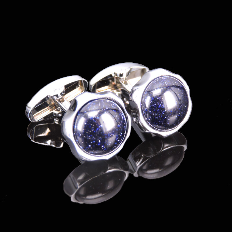 Blue Zircon star Cufflinks fashion men's French shirt cuff buttons women's jewelry