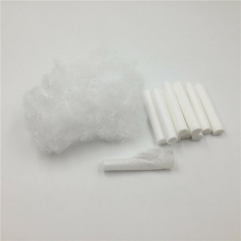 100 unids/lote de palitos de mecha de repuesto para inhalador de mechas de algodón para aromaterapia de 8x51mm