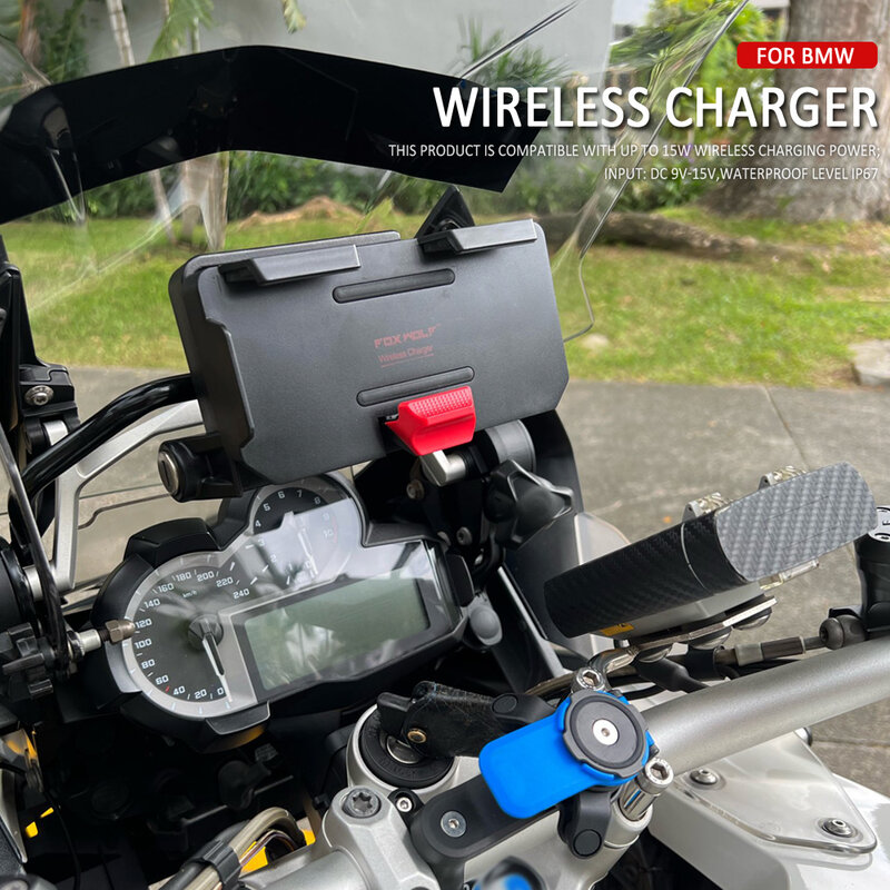 For BMW R 1200 GS LC R1200GS ADV Adventure 1200GSA F900R Motorcycle Wireless Charging USB Mobile Navigation Bracket Charger