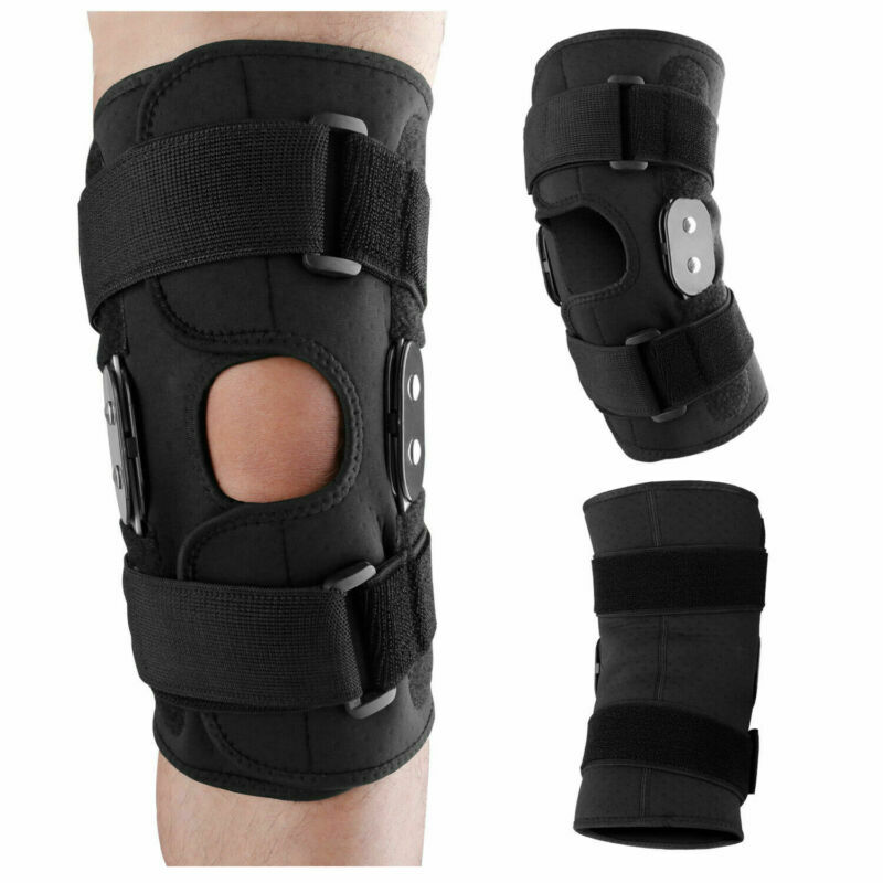 1Pcs Adjustable Hinged Knee Patella Support Brace Sleeve Wrap Cap Stabilizer Sports Running Gym Wrap