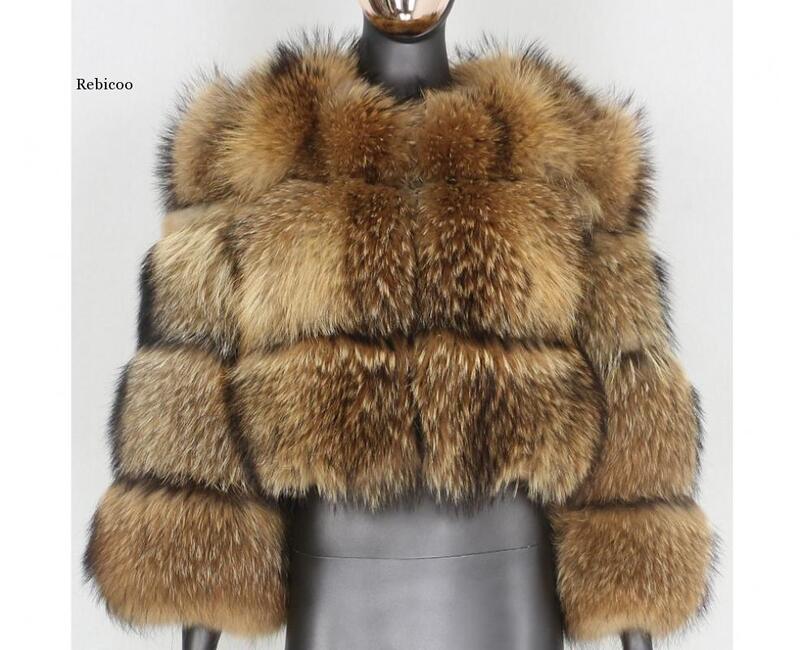 Veste d'hiver en fausse fourrure de raton laveur pour femme, manteau épais et chaud, Streetwear