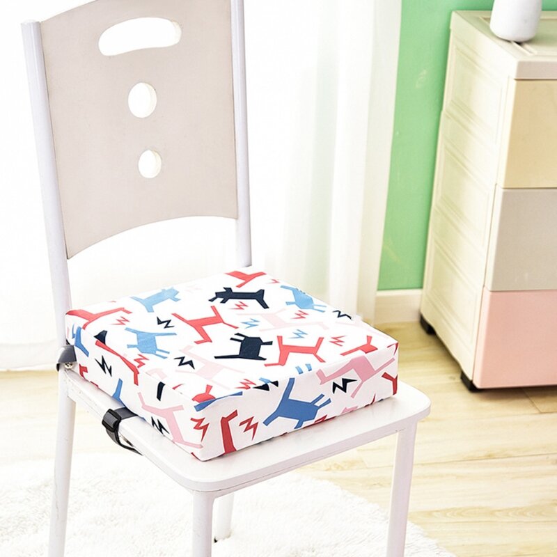 Cuscino regolabile per seggiolone per bambini cuscino per sedia rialzato per bambini portatile cuscino per sedile in spugna addensato per sedia per bambini
