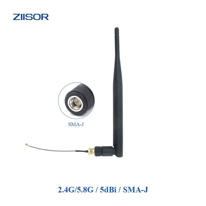 Antena Wifi externa de 2,4 GHz, 5,8 GHz, banda Dual, 5GHz, para enrutador inalámbrico, 2,4g, con Cable adaptador IPEX IPX Pigtail