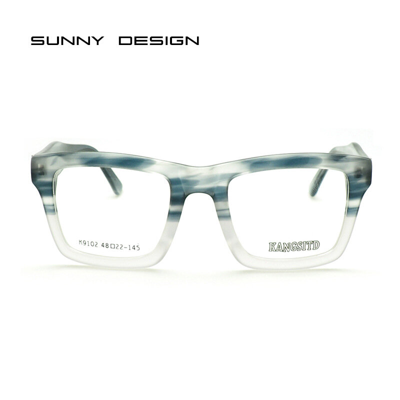 Warna Progresif Bingkai Besar Pelat Kacamata Bingkai Penuh Bingkai Kacamata Miopia Dapat Dilengkapi dengan Lensa Cahaya Anti-biru