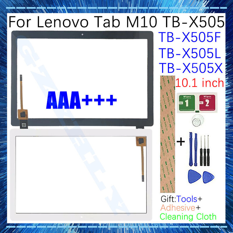 터치 스크린 디스플레이 LCD 외부 디지타이저 전면 유리 패널 교체, 레노버 탭 M10 TB X505 X505L X505F X505X 용, 10.1 인치 신제품