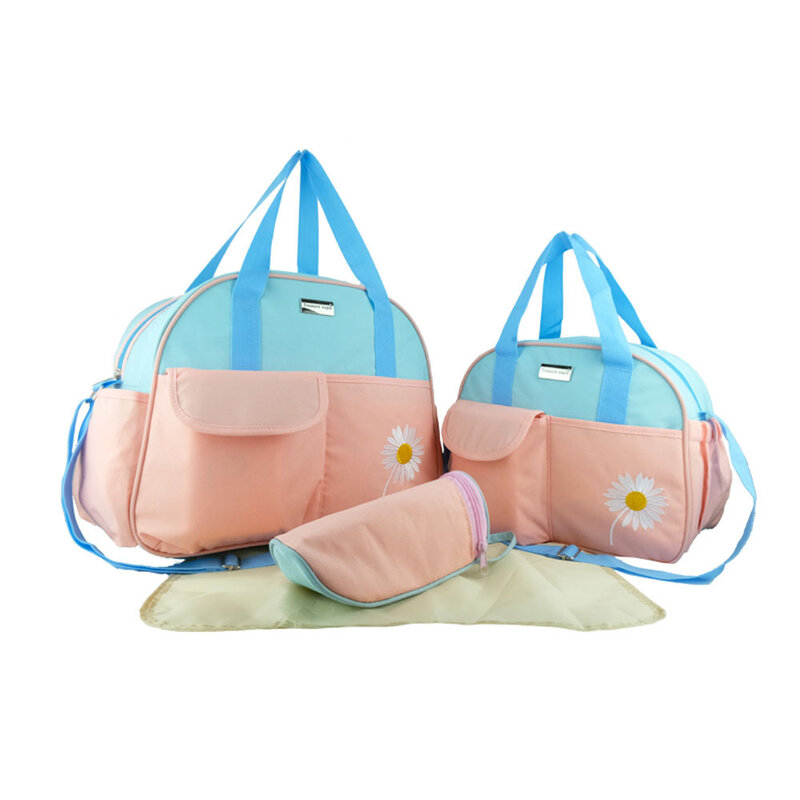 Bolsa/carrinho de bebê grande, multifuncional, à prova d'água, 4 cabeças, bolsa, fraldas, mamãe, bebê