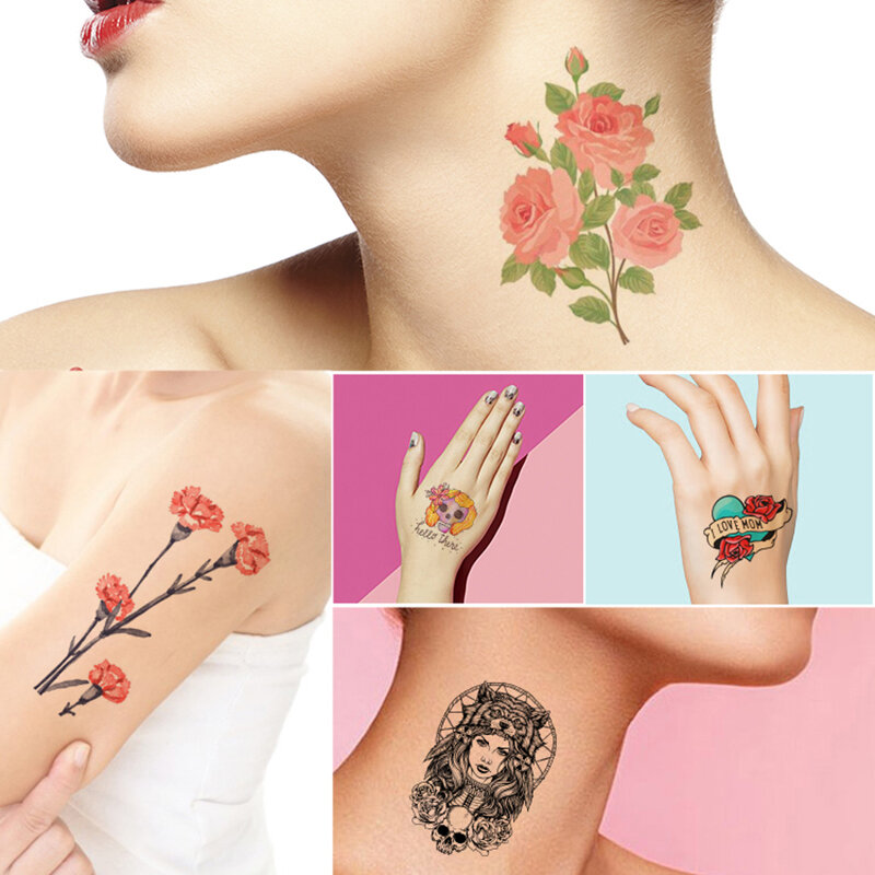 Papel de tatuaje temporal imprimible para impresora de inyección de tinta, hoja de transferencia de imagen personalizada, bricolaje, para la piel, 10 juegos