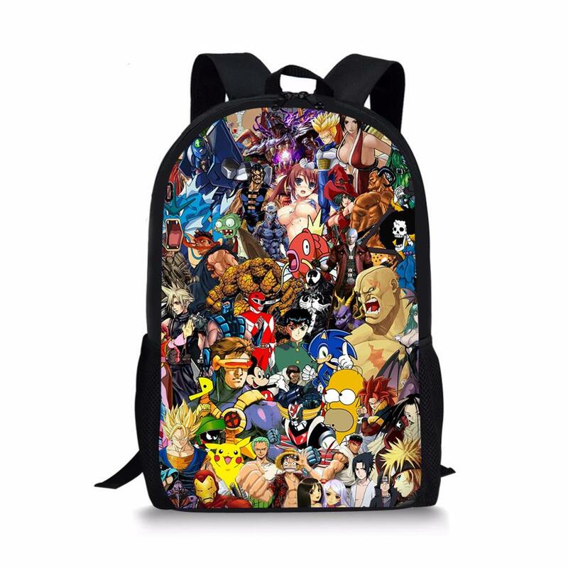 HaoYun Children's Backpack One-Piece Anime Party Pattern Kids School Book Bags Cartoon Teenagers School Bags
