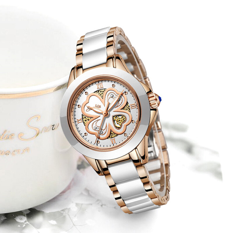 SUNKTA ใหม่ควอตซ์นาฬิกาผู้หญิงแฟชั่นนาฬิกากันน้ำผู้หญิงเซรามิคสายรัดข้อมือนาฬิกาผู้หญิงนาฬิกา Relogio Feminino + Bo
