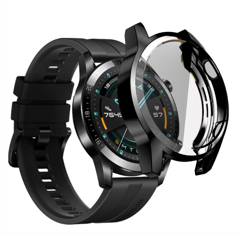 Etui na zegarek do Huawei zegarek GT 2 46mm miękki tpu HD pełny ekran ochronny do Huawei gt 2 zegarek Protector pokrywa akcesoria