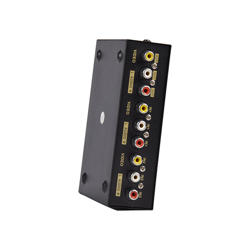 Interruptor RCA de Audio y vídeo de 2 puertos, Selector de señal AV, Cable compuesto RCA para TV, reproductor de DVD, XBOX, PS2, conmutador AV, FJ-201AV