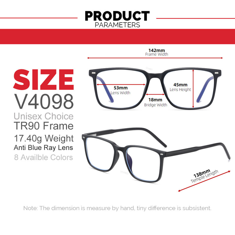 Gafas de bloqueo de luz azul TR90 para hombre y mujer, lentes antirayos, color negro mate, transparentes, a la moda, 2024