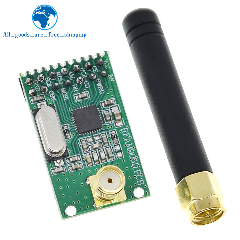NRF905 Wireless Transceiver โมดูลตัวรับสัญญาณไร้สาย Board NF905SE พร้อมเสาอากาศ FSK GMSK Low Power 433 868 915 MHz
