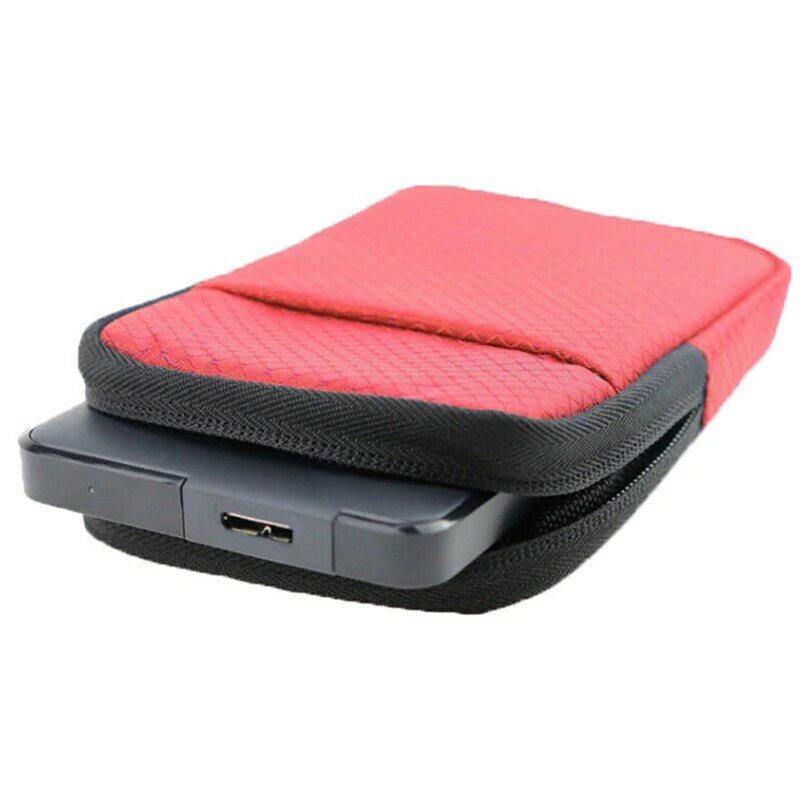 Caso disco rígido portátil, saco de proteção HDD para disco rígido externo, fone de ouvido e disco U, preto, 2,5 pol