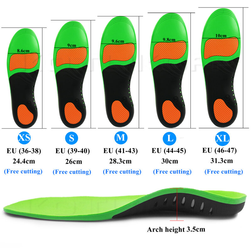 Melhores sapatos ortopédicos palmilhas de sola para sapatos arco pé pad x/o tipo de correção de perna plana pé arco de apoio calçados esportivos inserções
