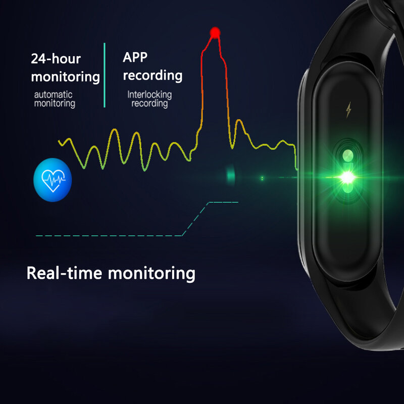 M4 Pro thermomètre à bande intelligente nouveau M4 bande Fitness Tracker fréquence cardiaque pression artérielle Fitness Bracelet montre intelligente pour Android IOS