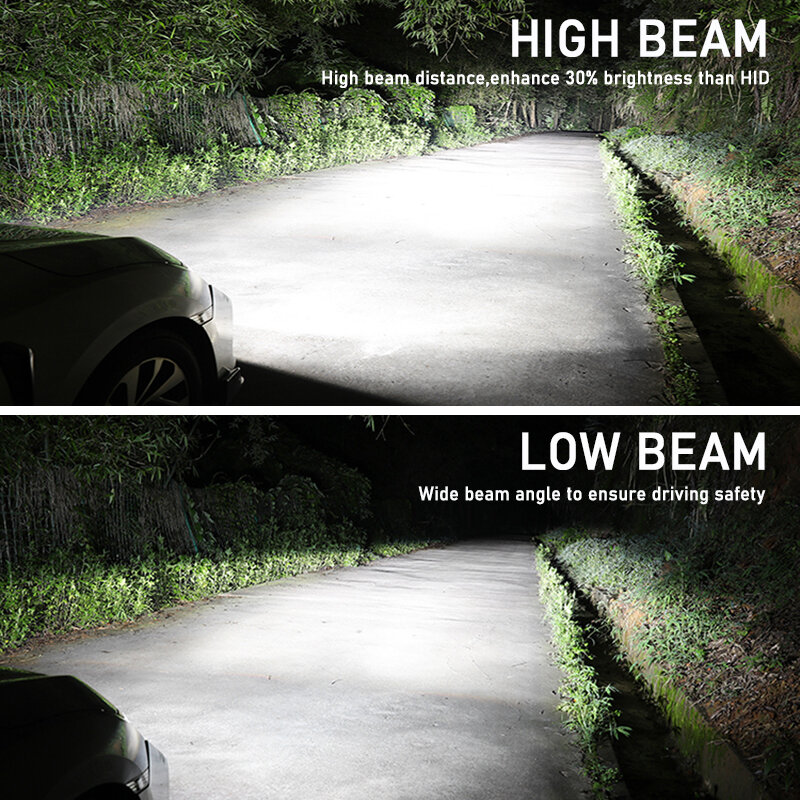 Lâmpadas LED do farol do carro, lâmpadas de nevoeiro, F3, 90W, H1, H7, H8, H9, H11, 9005, 9006, 9012