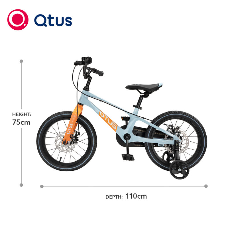 Qtus B2 antilope pour enfants, vélo de course, cadre en alliage de magnésium monocoque, frein à disque ABS, selle réglable en PU, pneu pneumatique