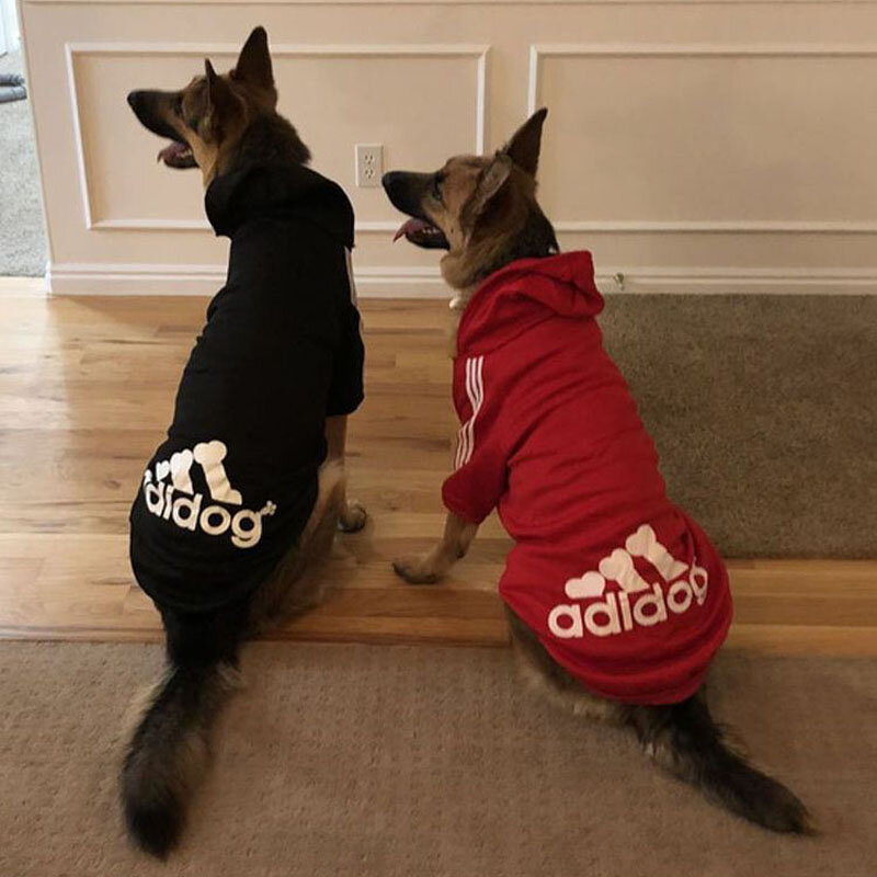 Pakaian Anjing Musim Dingin Hoodies Olahraga Adidog Sweatshirt Mantel Hangat Pakaian untuk Anjing Kecil Menengah Besar Anjing Besar Kucing Hewan Peliharaan Anak Anjing Outfi