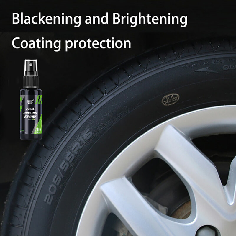 HGKJ-espray de revestimiento cerámico para neumáticos de coche, agente líquido de restauración, accesorios de lavado automático, limpieza de cera en aerosol, negro, S22