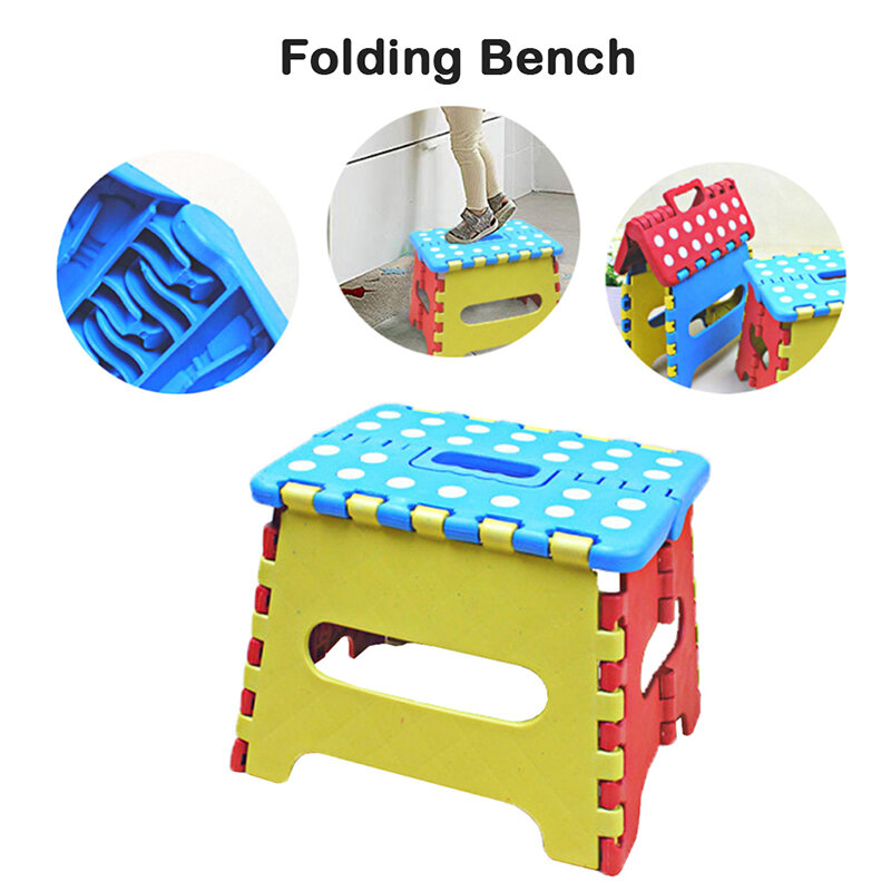 1Pc Brand New Hot Selling Folding Stool Portable Thick Plastic Kids folding Stool Outdoor Activity Tool Home Traveling Necessity