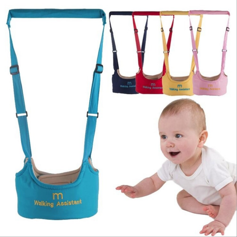 Cinturón elástico de algodón suave para bebé y niño pequeño, cuerda de seguridad con bordado de letras, 1 unidad