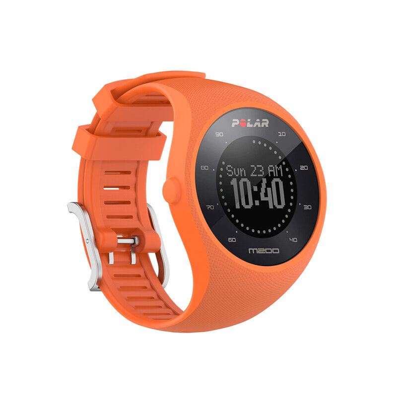 สายรัดข้อมือซิลิโคนสำหรับ Polar M200 GPS กีฬา Smartwatch สายนาฬิกาสร้อยข้อมือเครื่องมือนาฬิกาสายคล้องคอ Correa