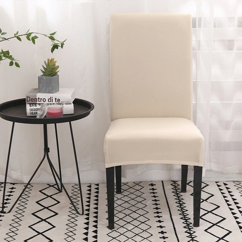 1/2/4/6 pçs cor sólida cadeira capa elastano estiramento elástico slipcovers capas de cadeira para cozinha jantar banquete de casamento hotel