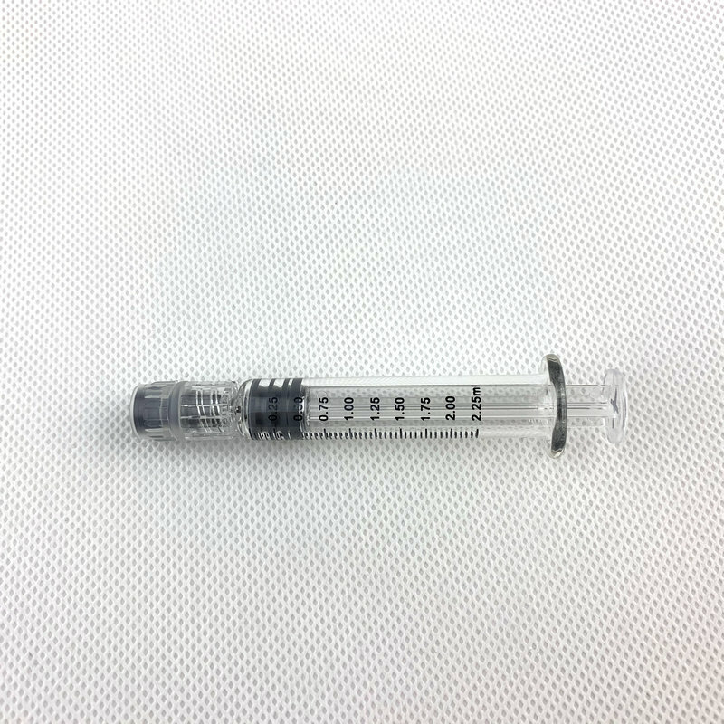 Seringa de vidro borosilicato, seringa Luer Lock, seringa Premade, capacidade opcional, 1ml, 2,5 ml, 3,5 ml, 5ml