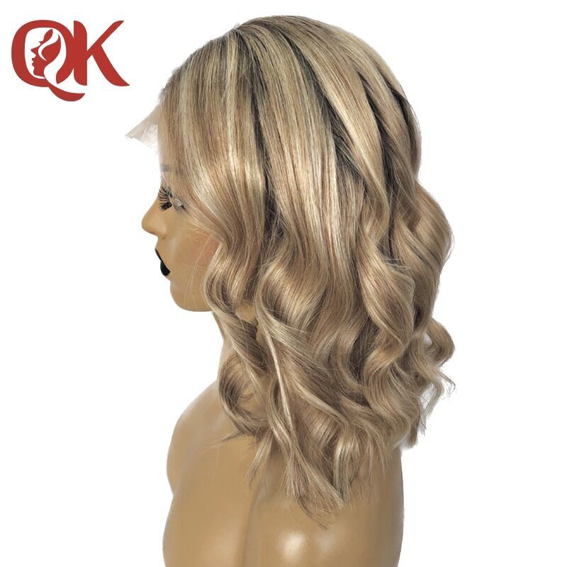QueenKing hair Lace Front Wig 180% High Ratio Winter Lemi Color Bob Wig Free Part Preplucked Brazilian Human Remy Hair