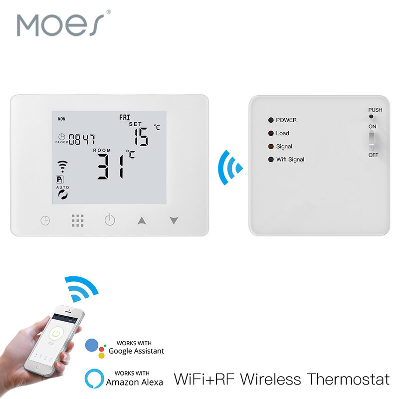 WiFi inteligentny termostat na ścianie gazowego bojler na wodę elektryczne podłogowe temperatura podgrzewania kontroler współpracuje z Alexa Google domu