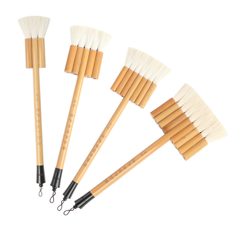 Soft Thick Sheep Hair Paint Brush, punho de bambu, escova liquidificador, caneta para pintura aquarela, arte suprimentos