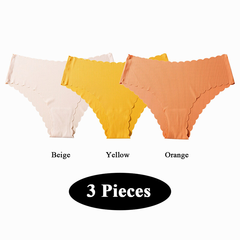 3 Pieces Invisible Panties Seamless Underwears Invisible Panty Laser Cut Panties Hipster Women's Sexy Bikini Sexy For Women Line