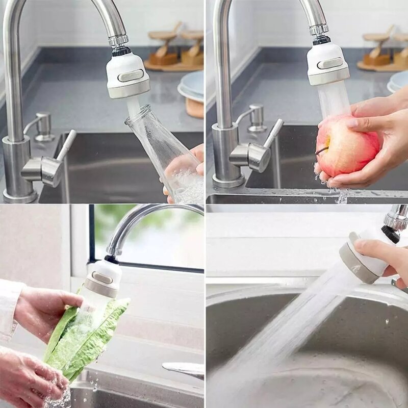 3 modi Wasserhahn Belüfter Bewegliche Flexible Tap Kopf Dusche Diffusor Drehbare Düse Einstellbar Booster Wasserhahn Küche Zubehör