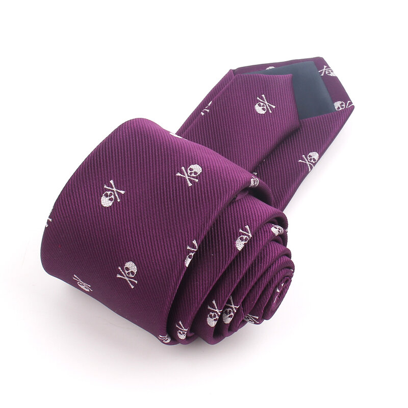 Corbata de calavera de Jacquard para hombres y mujeres, corbata delgada de moda, corbatas de cuello casuales para hombres, trajes de fiesta para niñas y niños, corbatas