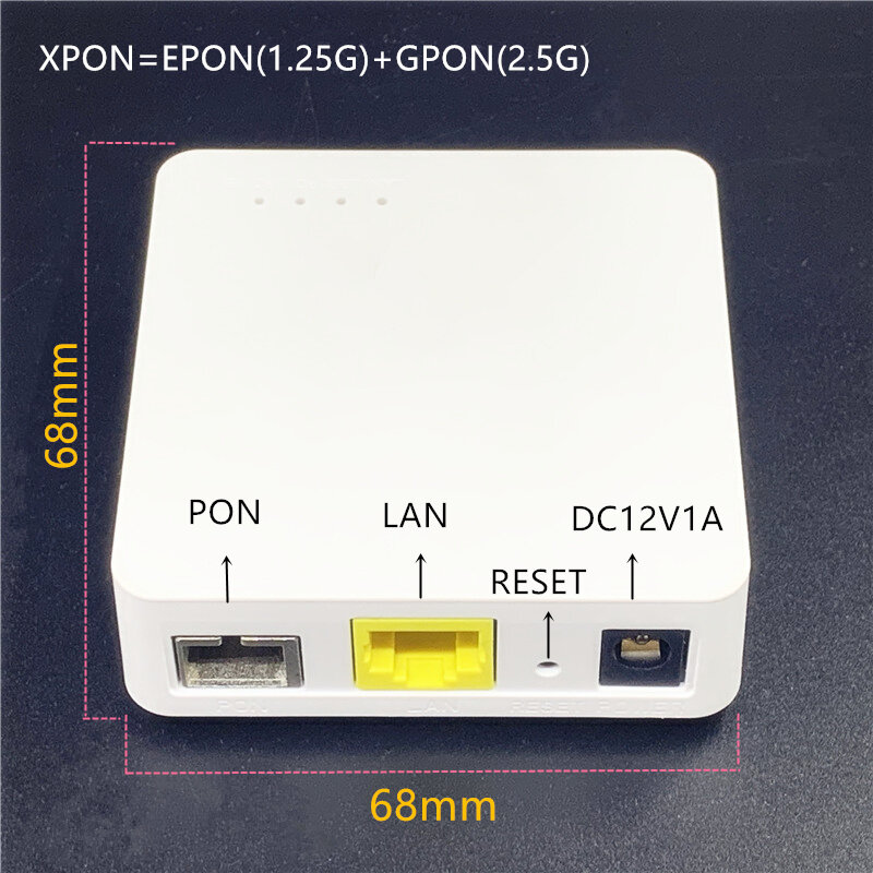 Minni ONU Inggris 68MM XPON EPON1.25G/GPON2.5G/EPON ONU FTTH Modem G/EPON Kompatibel Router ONU MINI68 * 68MM Versi Bahasa Inggris