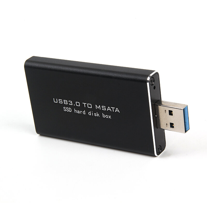 MSATA do USB 5 gb/s USB 3.0 do mSATA SSD obudowa USB3.0 do mSATA przypadku Adapter dysku twardego M2 SSD zewnętrzny dysk twardy komórkowy Box obudowa HDD