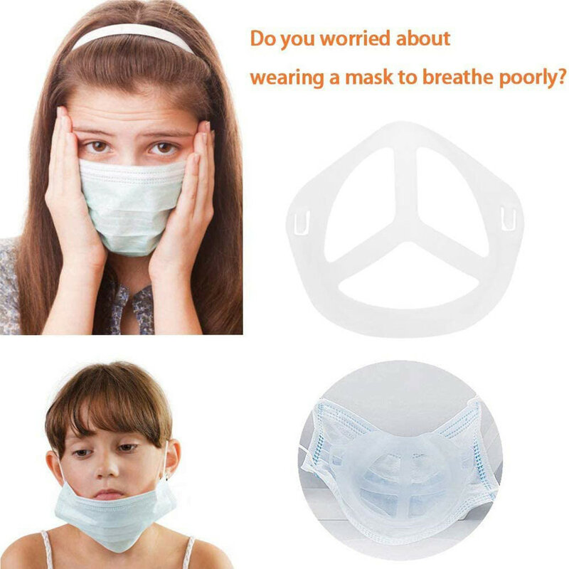 Máscara de boca facial 5 pçs tampas de espaço máscara de plástico mascarilla titular aumenta suporte reutilizável lavável adulto máscara facial respiração