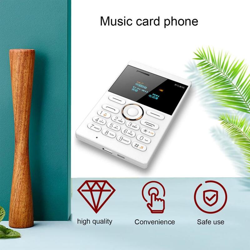 E1 mini telefone celular estudante versão ultra fino mini cartão do telefone móvel rádio fm