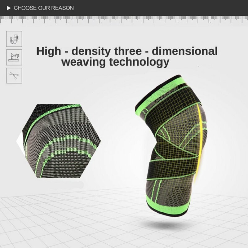 1 Pcs Professional Protective Knee Pad Bandage Pressure Elastic Knee Support Knee Brace Protector For Fitness Sport Running